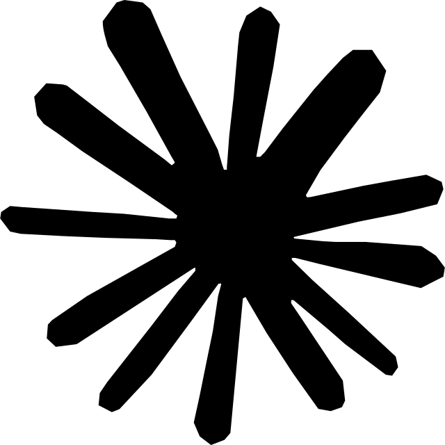 Claude logo, black variant for light backgrounds (PNG)
