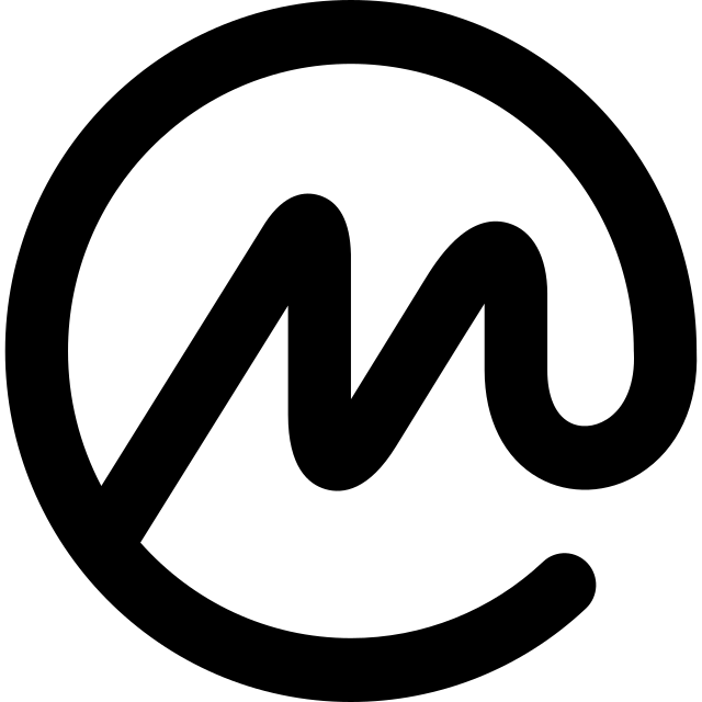 CoinMarketCap logo, black variant for light backgrounds (PNG)