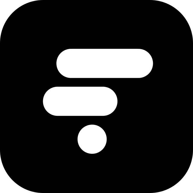 Folo logo, black variant for light backgrounds (PNG)
