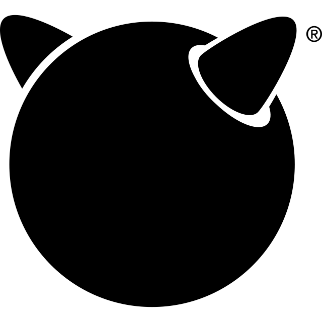 FreeBSD logo, black variant for light backgrounds (PNG)