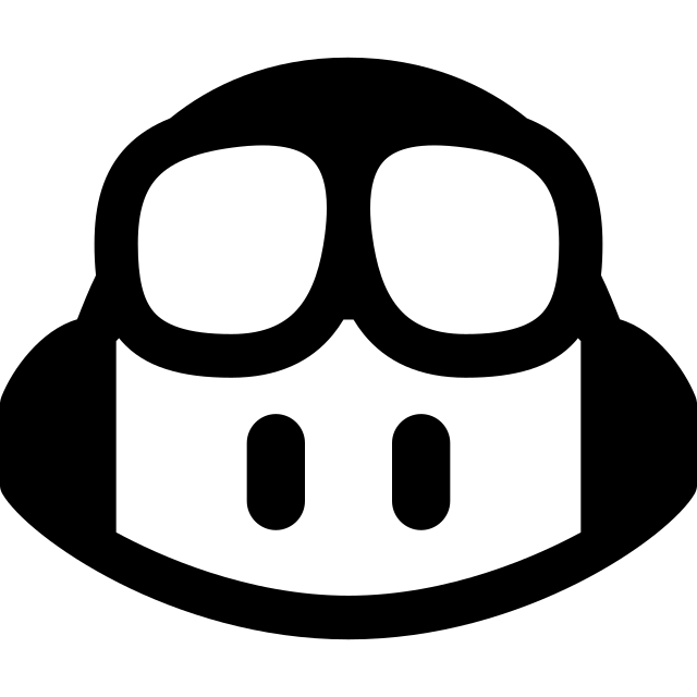 GitHub Copilot logo, black variant for light backgrounds (PNG)