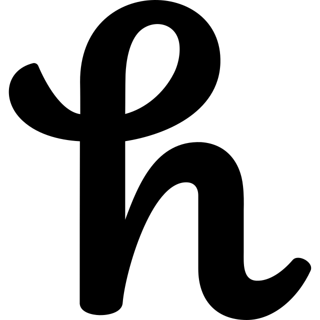 Honey logo, black variant for light backgrounds (PNG)