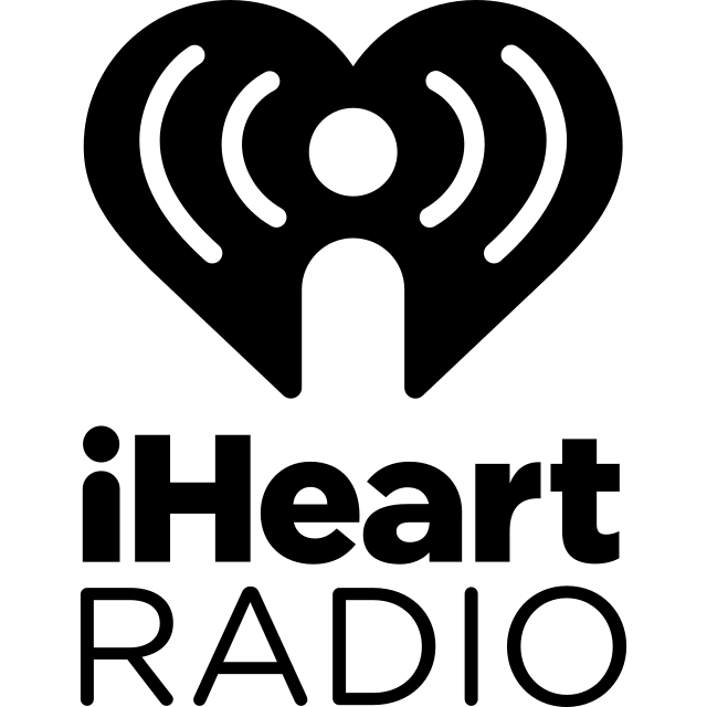 iHeartRadio logo, black variant for light backgrounds (PNG)