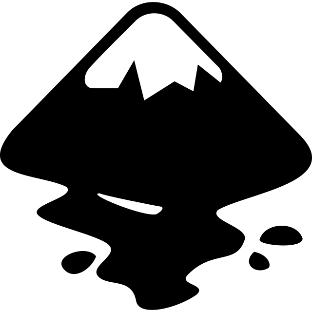 Inkscape logo, black variant for light backgrounds (PNG)