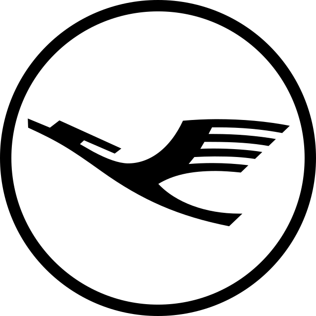 Lufthansa logo, black variant for light backgrounds (PNG)