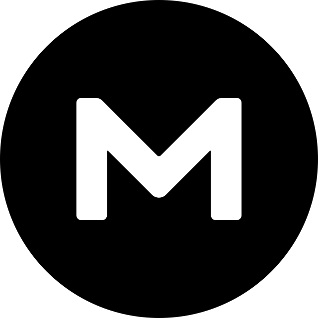 MEGA logo, black variant for light backgrounds (PNG)