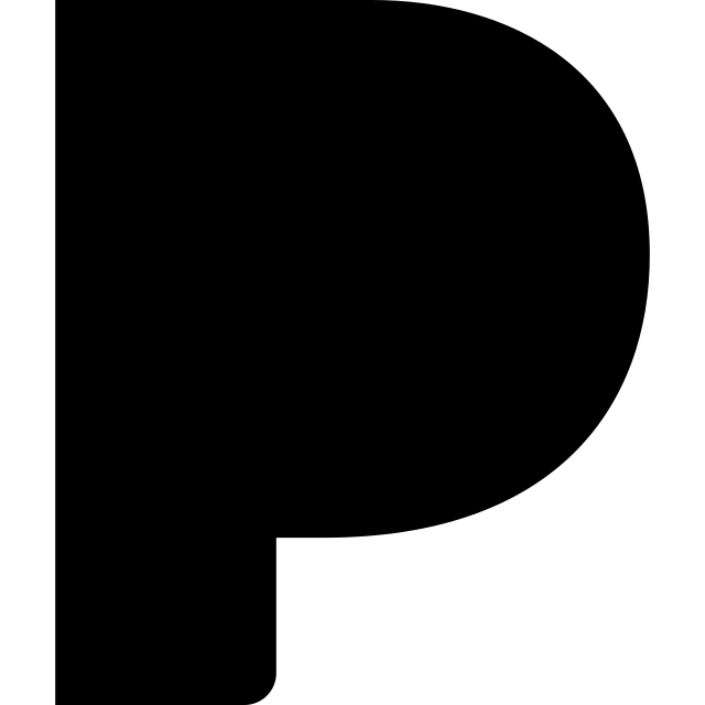 Pandora logo, black variant for light backgrounds (PNG)