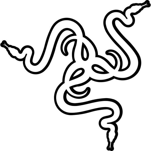 Razer logo, black variant for light backgrounds (PNG)