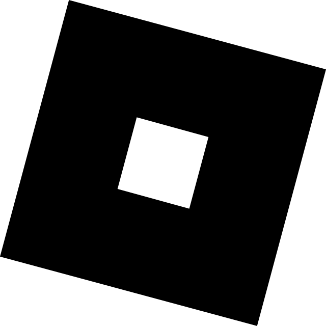 Roblox logo, black variant for light backgrounds (PNG)