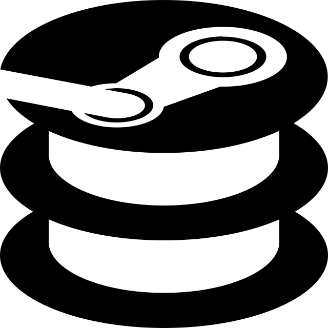 SteamDB logo, black variant for light backgrounds (PNG)
