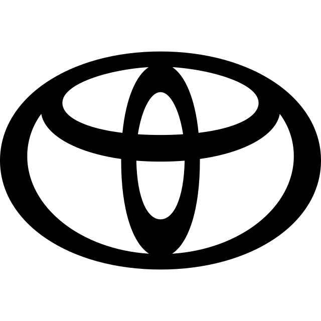 Toyota logo, black variant for light backgrounds (PNG)