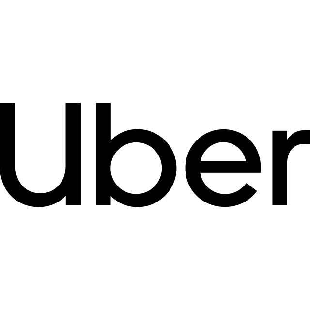 Uber logo, black variant for light backgrounds (PNG)