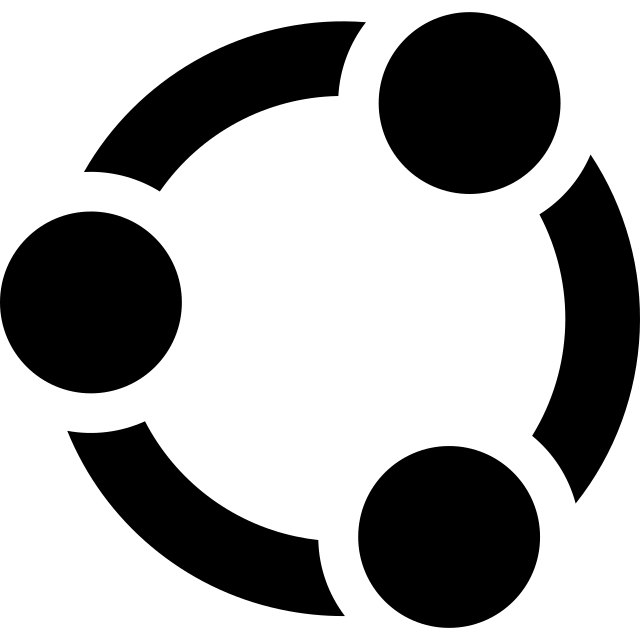 Ubuntu logo, black variant for light backgrounds (PNG)