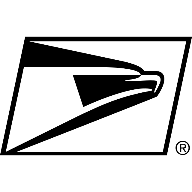 USPS logo, black variant for light backgrounds (PNG)