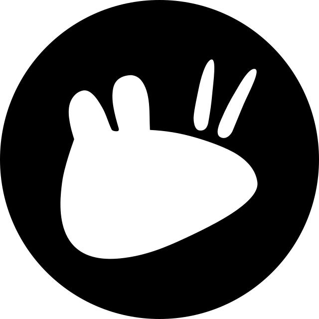 Xubuntu logo, black variant for light backgrounds (PNG)
