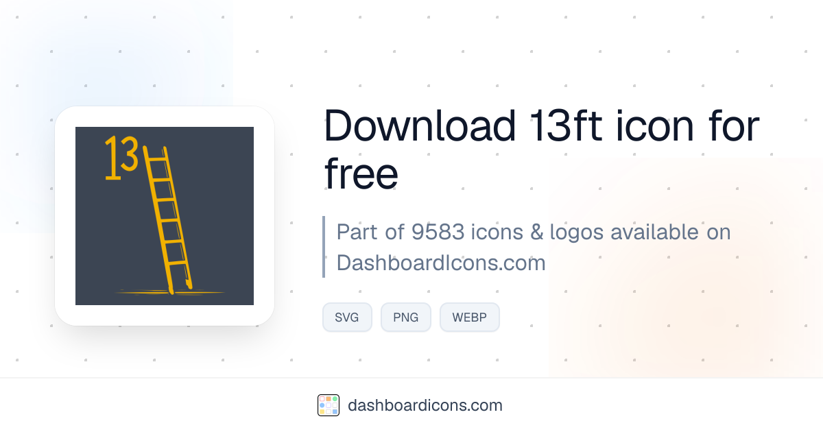 13ft Icon & Logo | Dashboard Icons & Logos
