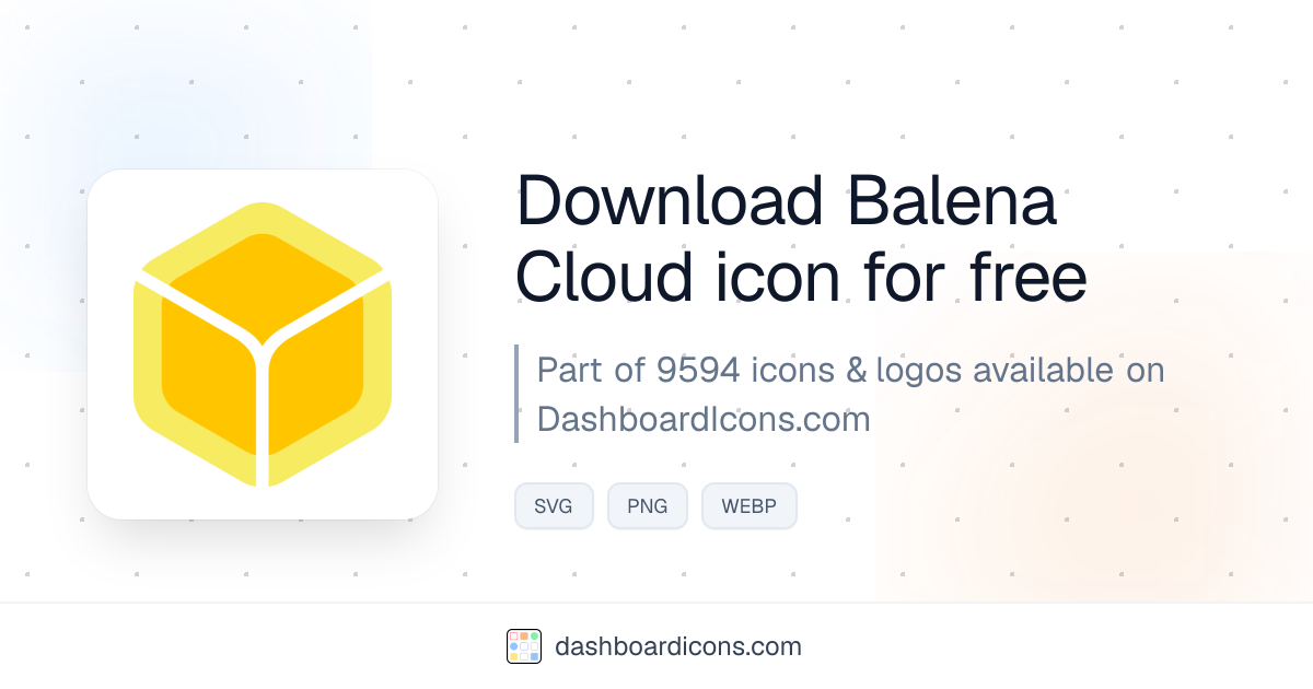 Balena Cloud Icon & Logo | Dashboard Icons & Logos