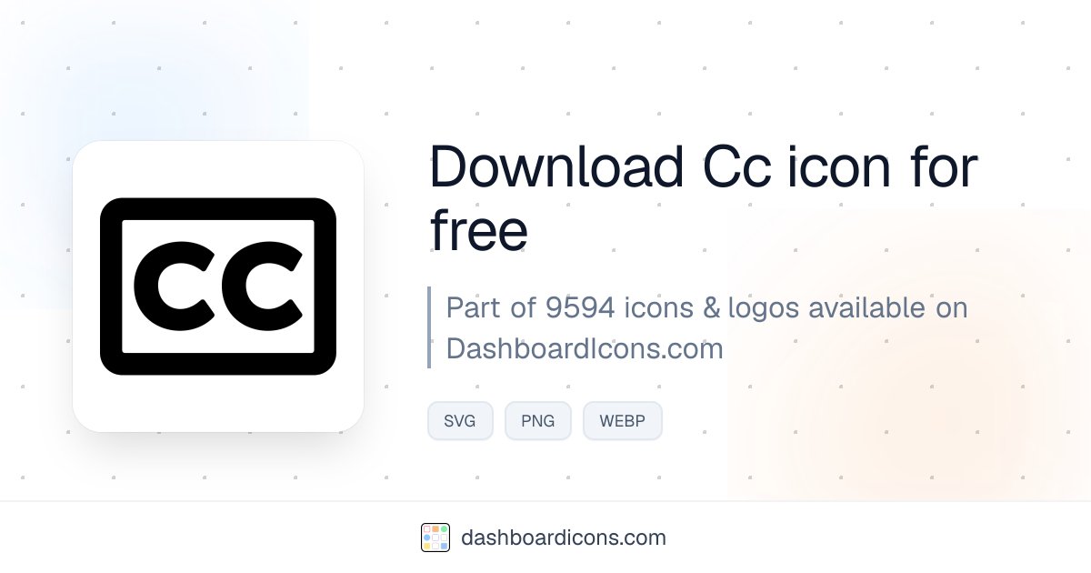 Cc Icon & Logo | Dashboard Icons & Logos