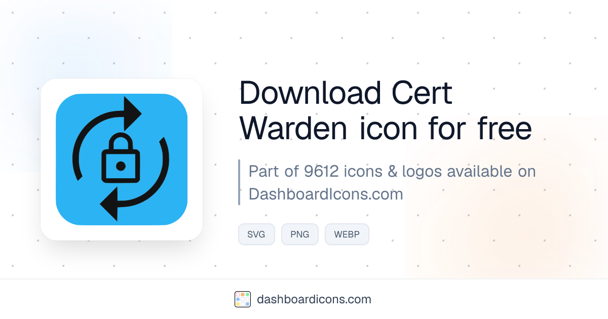 Cert Warden Icon & Logo | Dashboard Icons & Logos