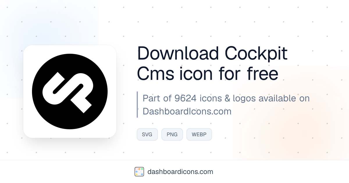 Cockpit Cms Icon & Logo | Dashboard Icons & Logos
