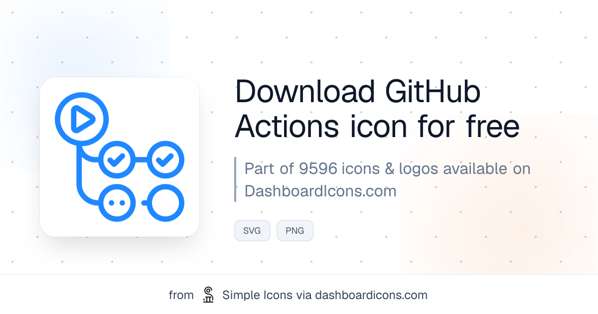 GitHub Actions Icon & Logo (Simple Icons) | Dashboard Icons & Logos