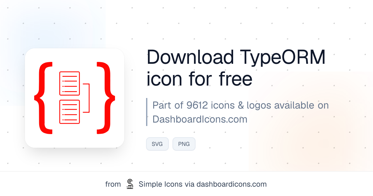 TypeORM Icon & Logo (Simple Icons) | Dashboard Icons & Logos