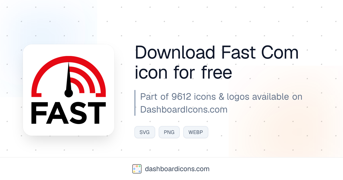 Fast Com Icon & Logo | Dashboard Icons & Logos