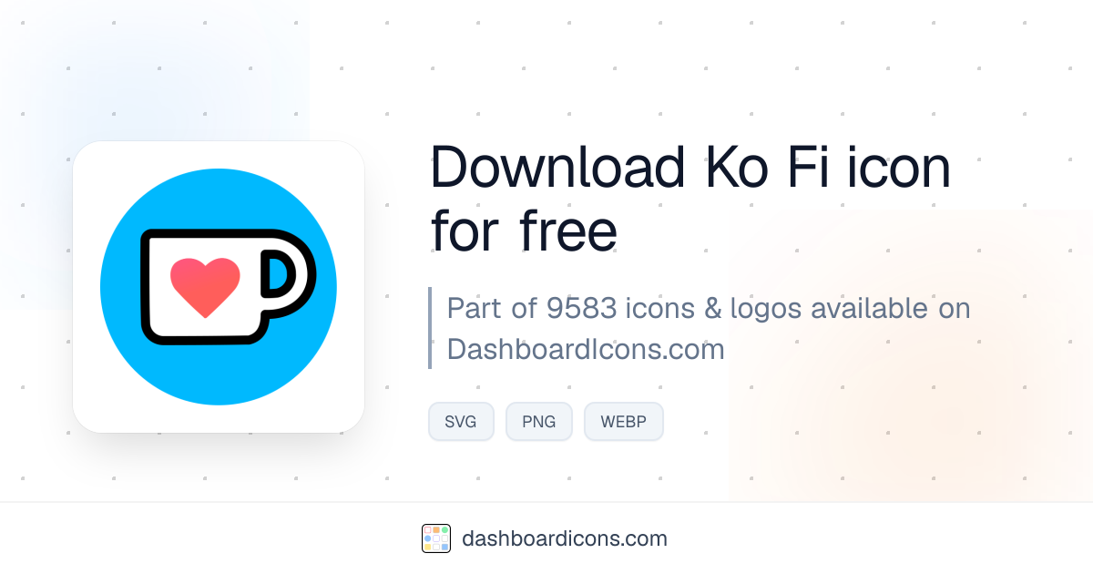 Ko Fi Icon & Logo | Dashboard Icons & Logos