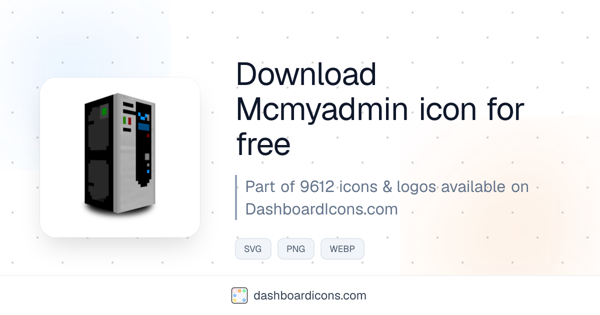 Mcmyadmin Icon & Logo | Dashboard Icons & Logos