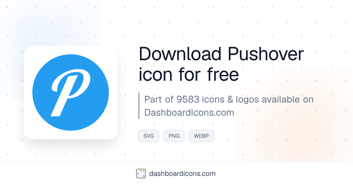 Pushover Icon & Logo | Dashboard Icons & Logos